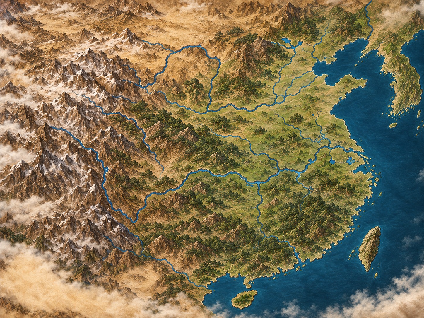 천하 대지도